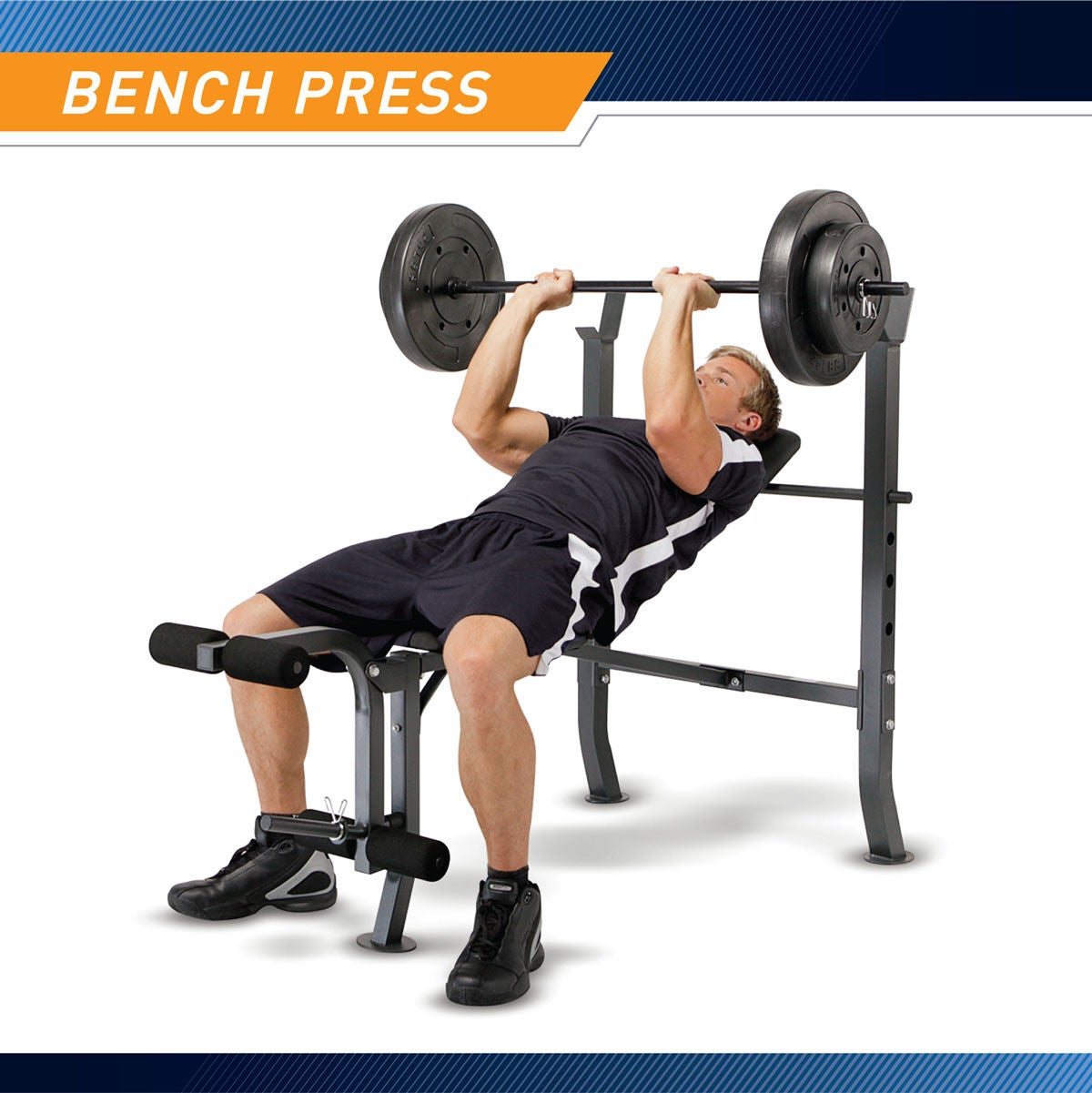 Marcy MD-2082W Mid Width Bench + 100 Weight Set