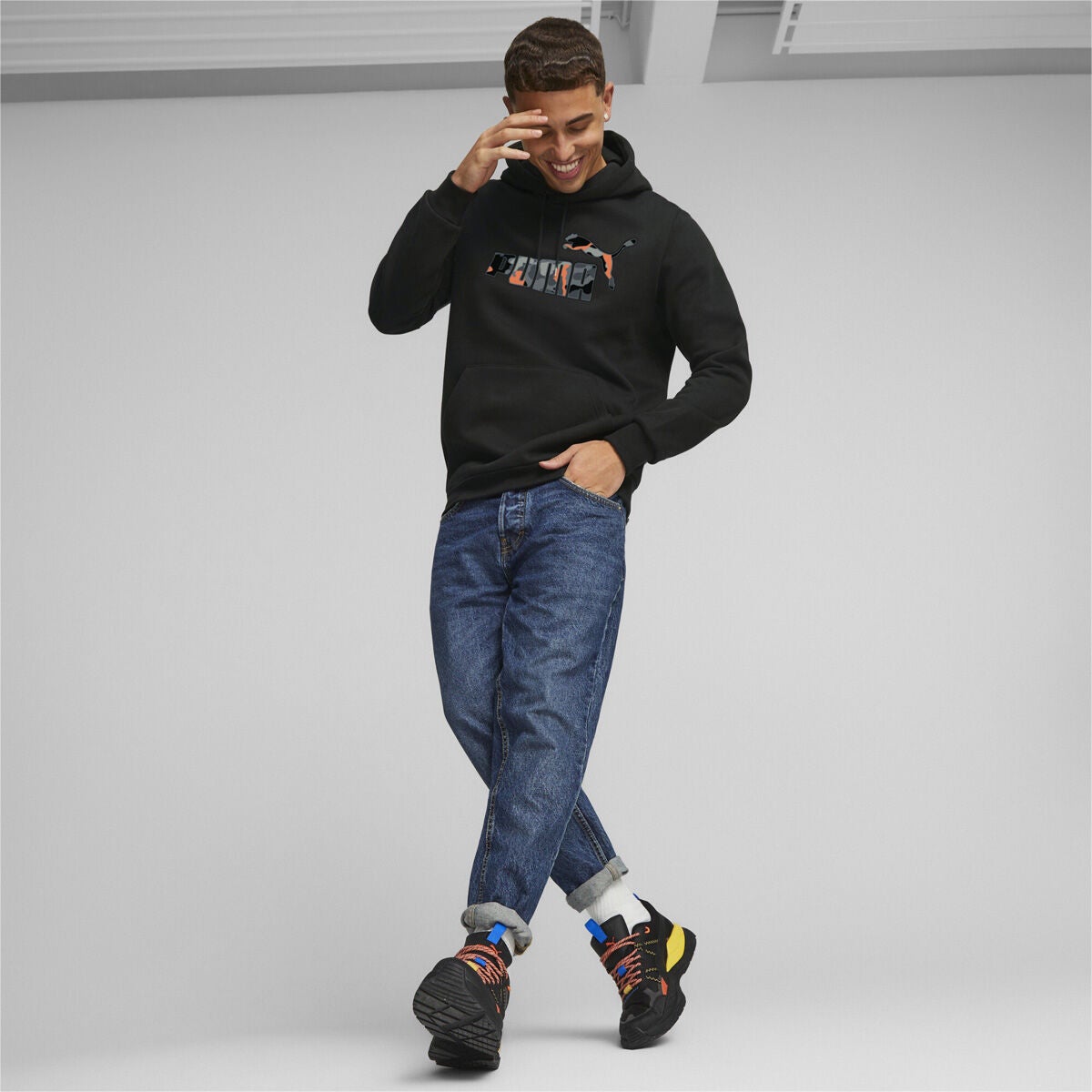 Puma Men's ESS+ Camo Graphic Hoodie Fleece Athletic Apparel