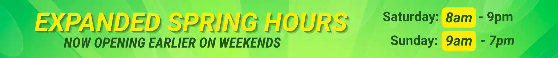 Spring Opening Hours Spring Store Hours | Select Dunham’s Stores Open Earlier on Weekends
