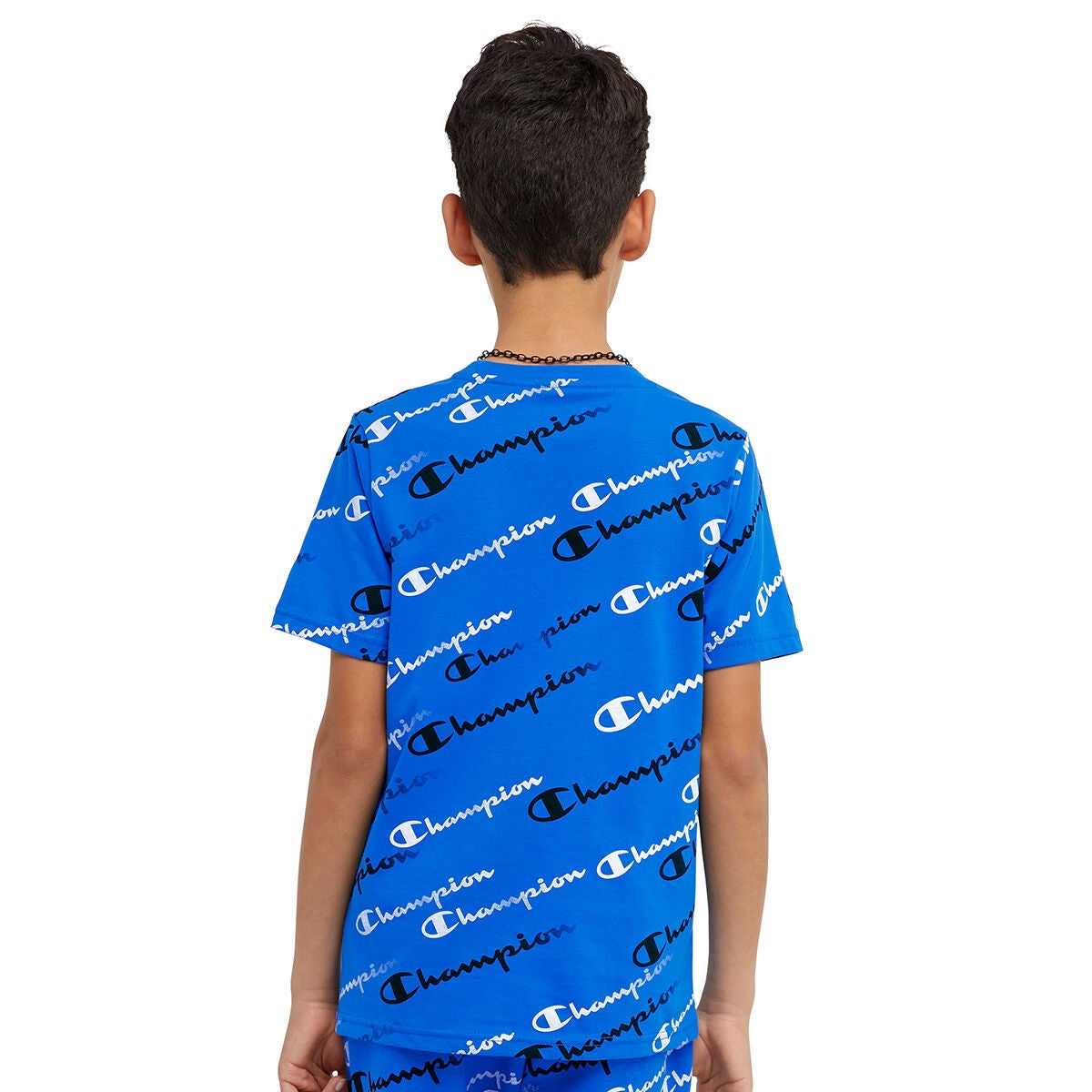 Champion Boys' Branded Aop Shorts Sleeve Tee