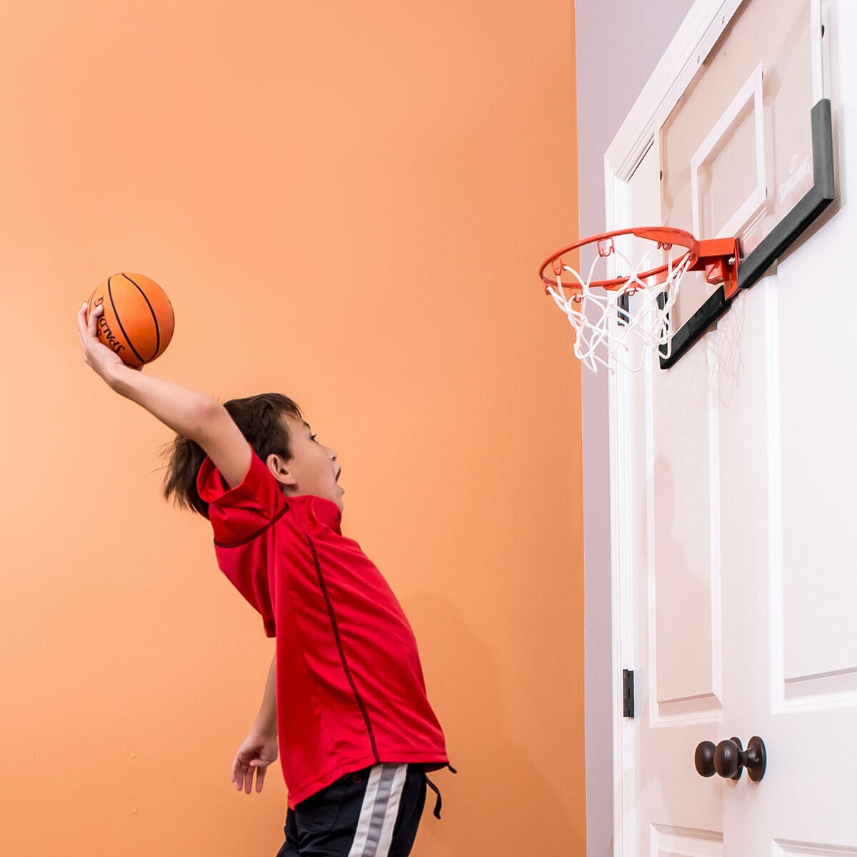 Spalding Breakaway 180° Over-the-Door Mini Basketball Hoop