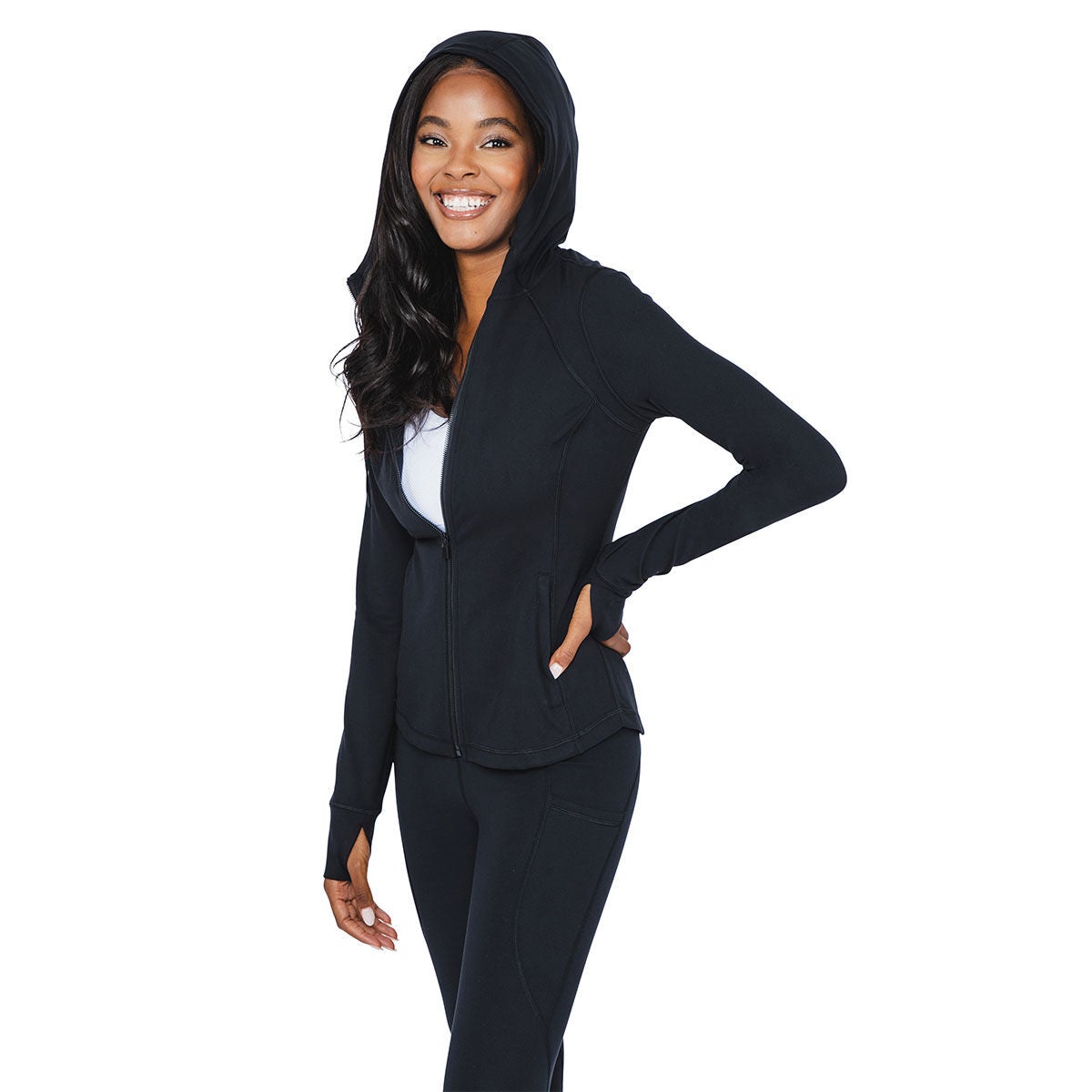 Yogalux Full Zip Yoga Jacket with Hood