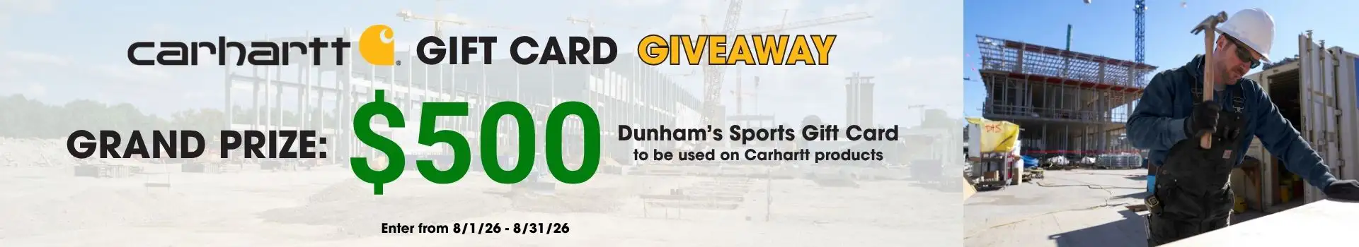 Carhartt Sweepstakes 080126 PC Banner 1920x350