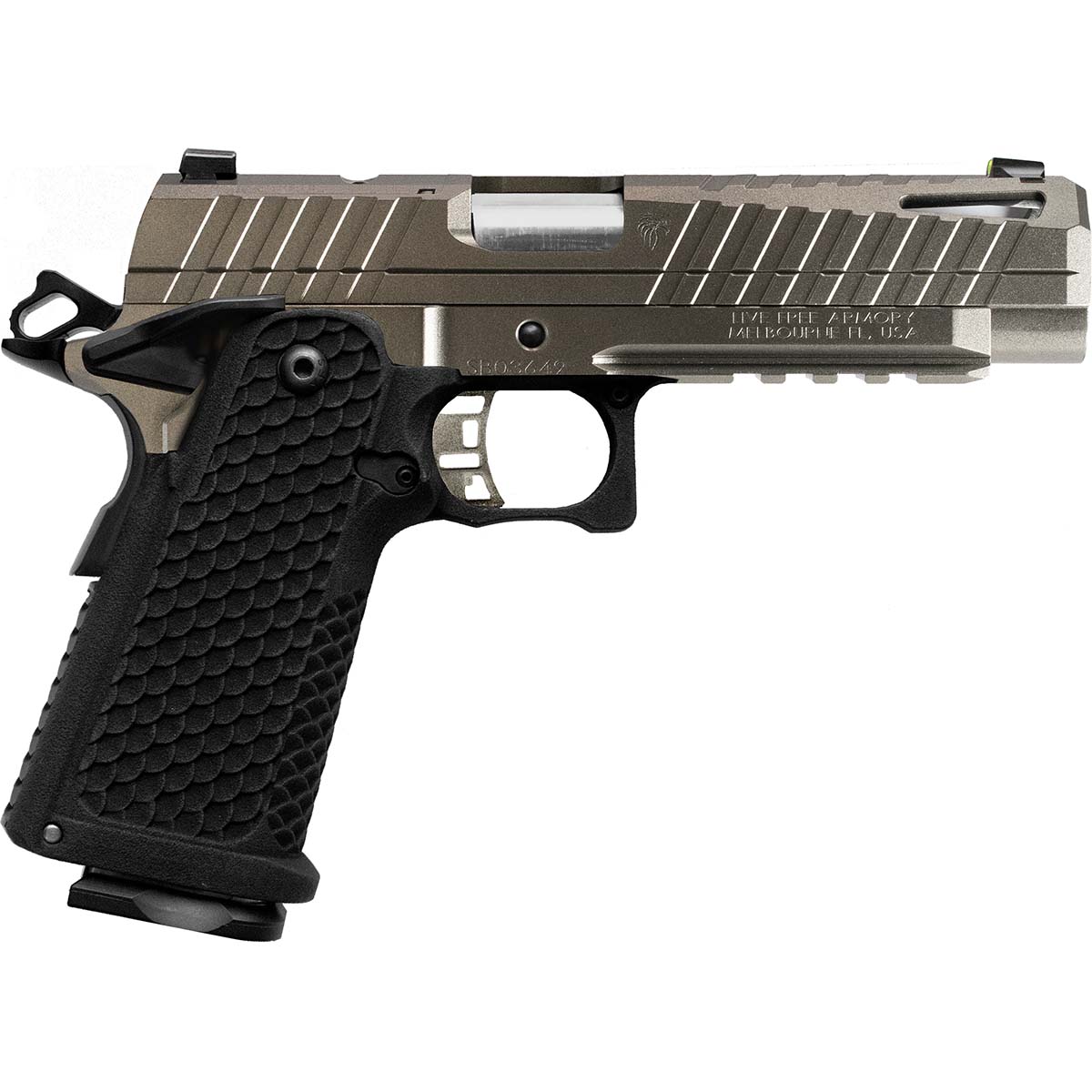 Live Free Armor Apollo 11 FS 9mm 4.9" Platinum Pistol