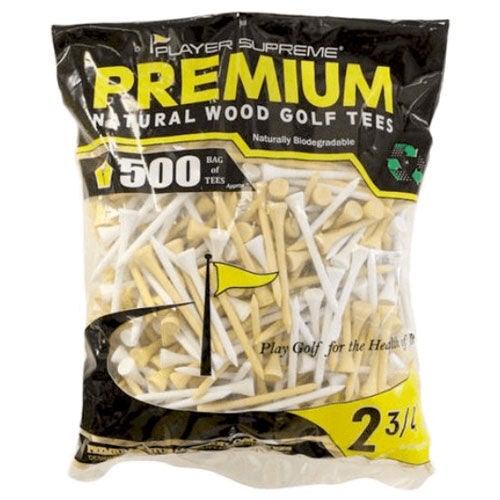Jp Lann 2 3/4" White/Natural Tees - 500 Pack Mixed