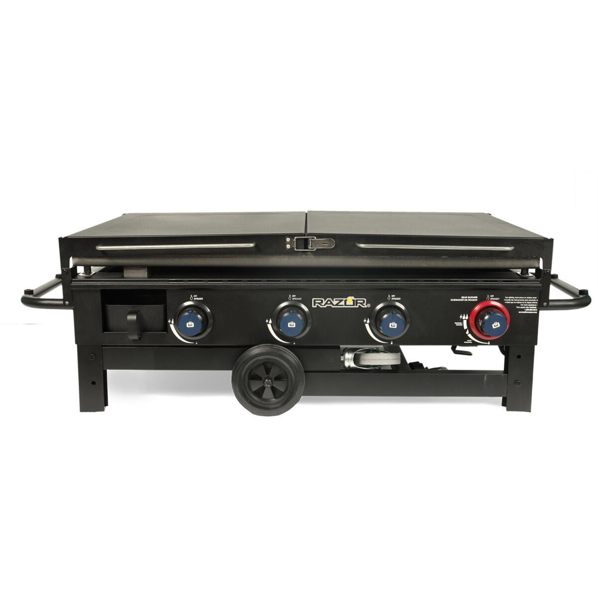 Razor 4-Burner Griddle with folding shelves