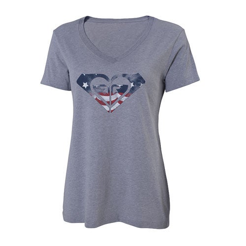 Roxy Women's Short Sleeve Americana Logo Tee