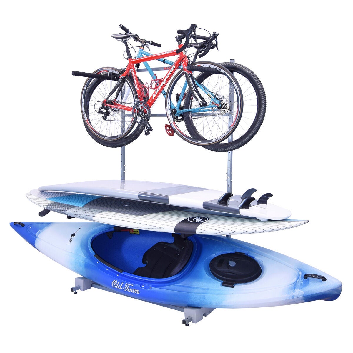 Malone FS Rack Floor Based Storage System 3 Bike, 2 SUP, 1 Kayak Storage Rack