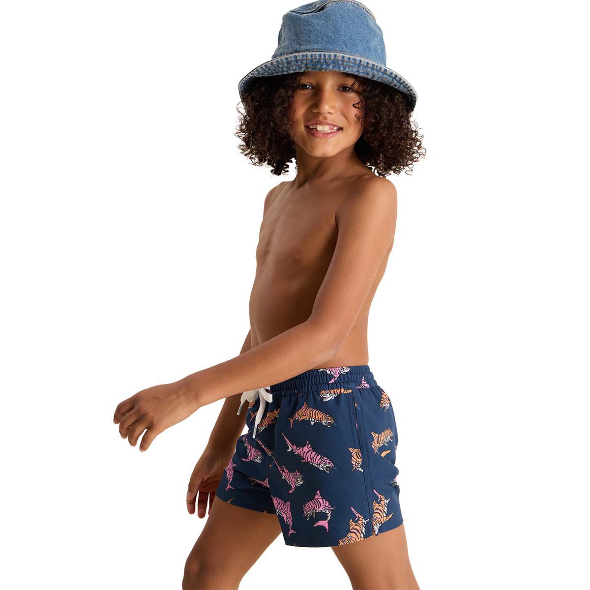 Chubbies Boys' King of the Seas Lined Classic Swim Trunk- Shorter