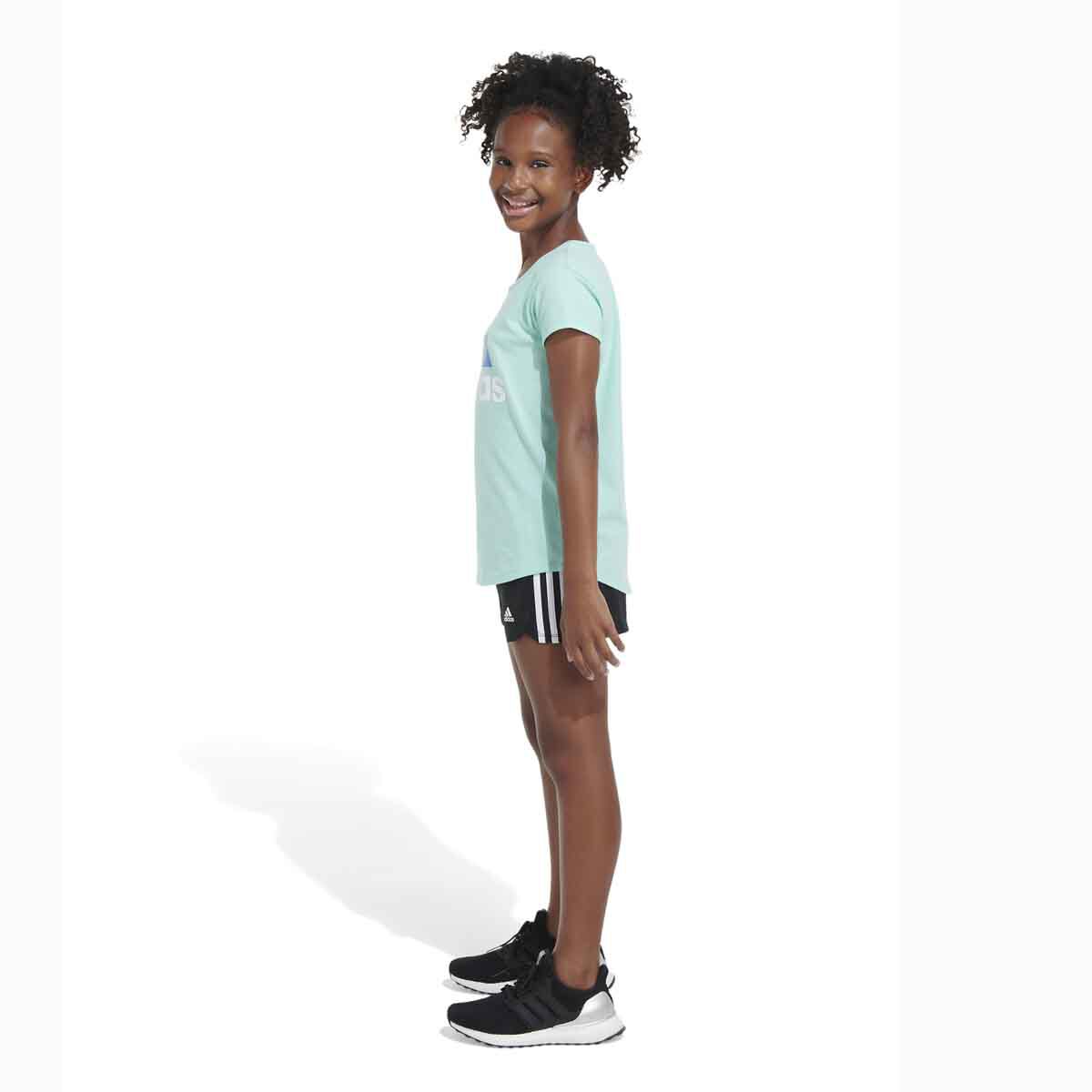 adidas Girls' Shorts Sleeve Essential Tee 23