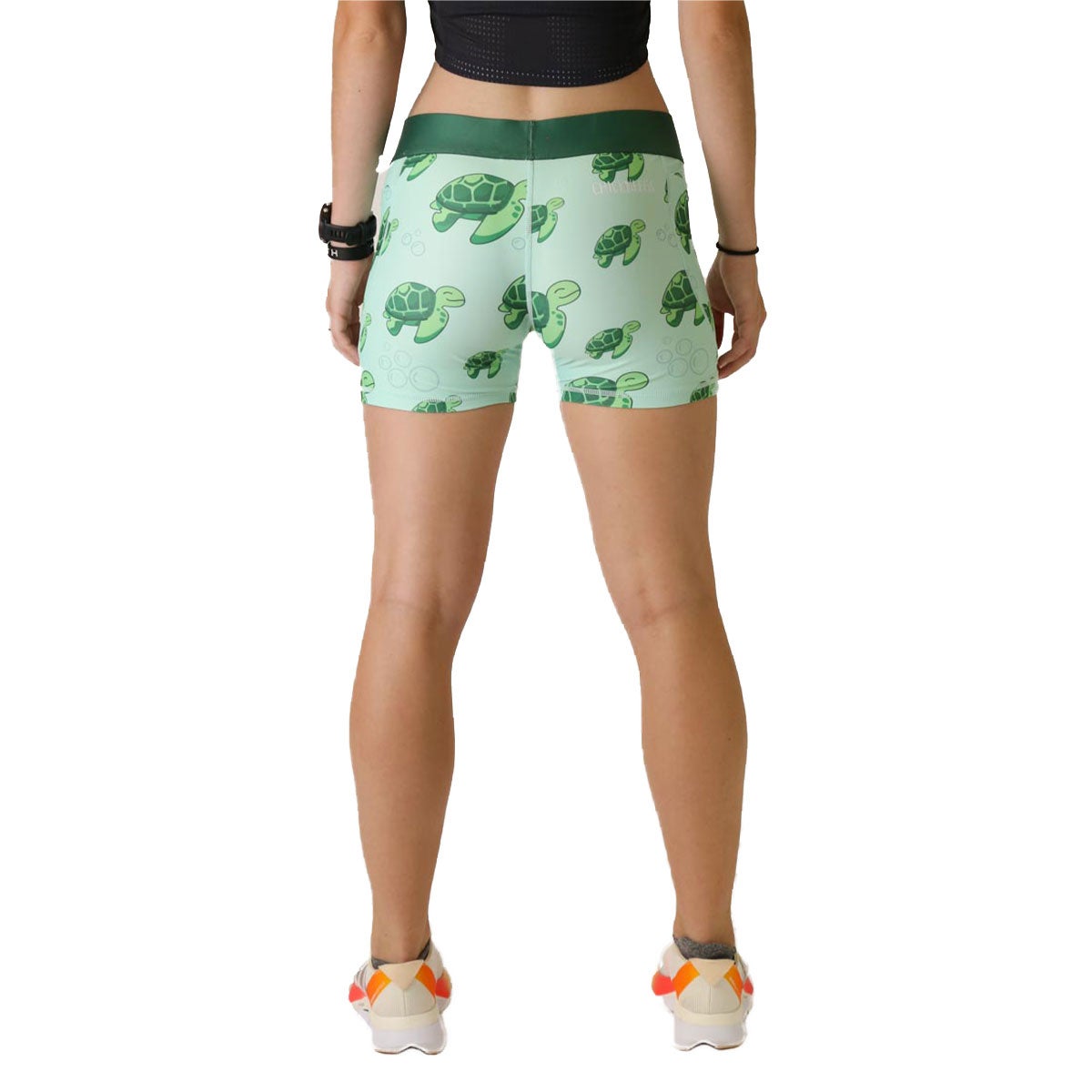 Chickn Legs Women's 3" Compression Shorts Sea Turtles