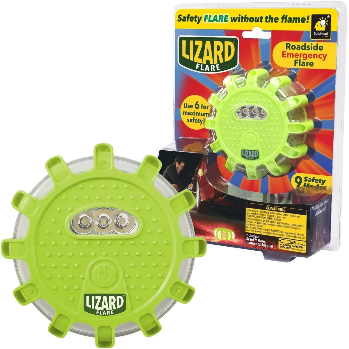 As Seen On Tv Lizard Flare Flameless Roadside Emergency Light