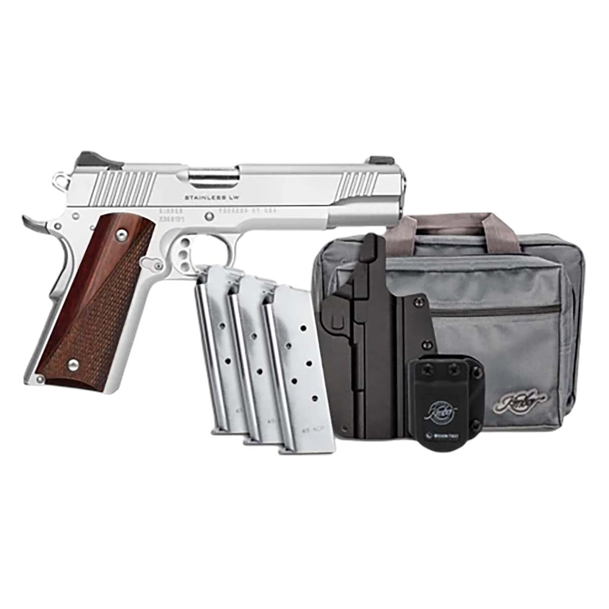 Kimber 1911 Stainless Steel LW CLUB BUNDLE 45 Pistol