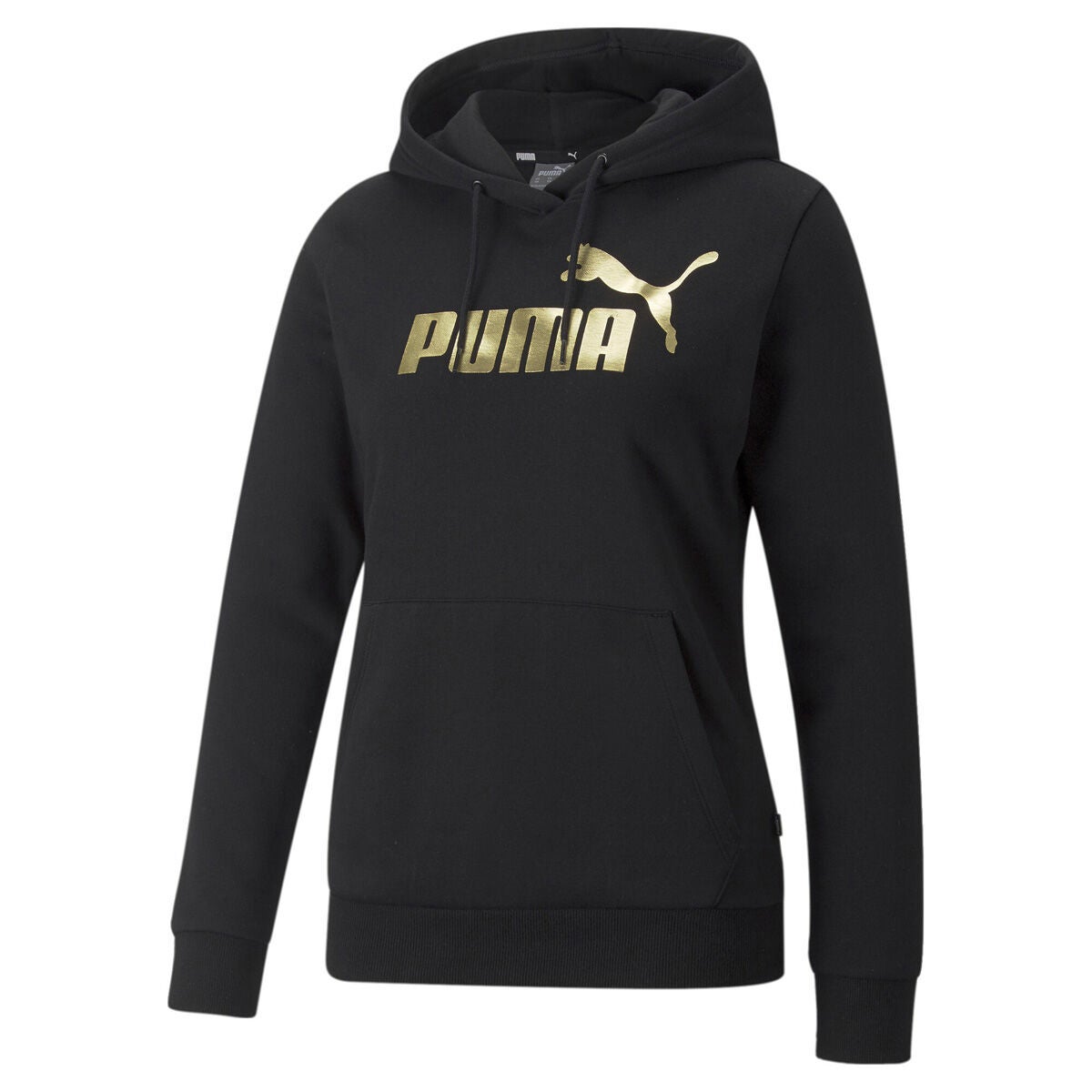 Puma Women's ESS+ Metallic Logo  Hoodie Fleece Athletic Apparel