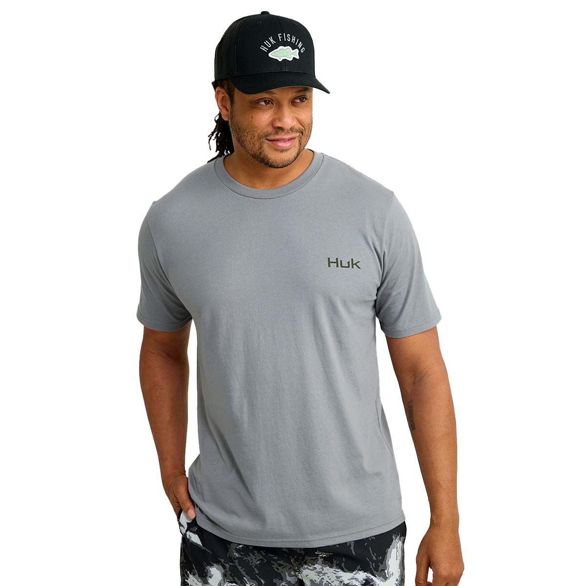 Huk Men's Short Sleeve Bass Fishing T-Shirt