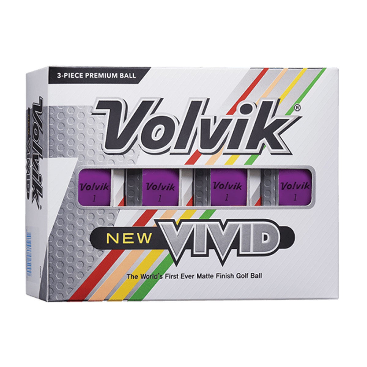 Volvik Vivid Purple Matte Golf Balls