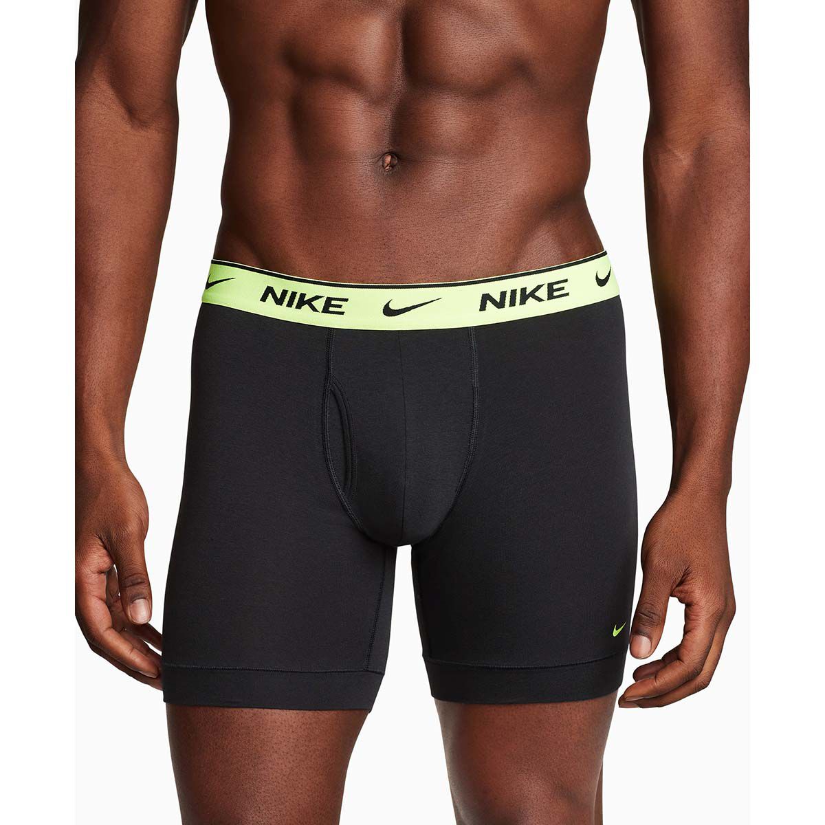 Nike Men's 6" Black With Color Waist Band Underwear