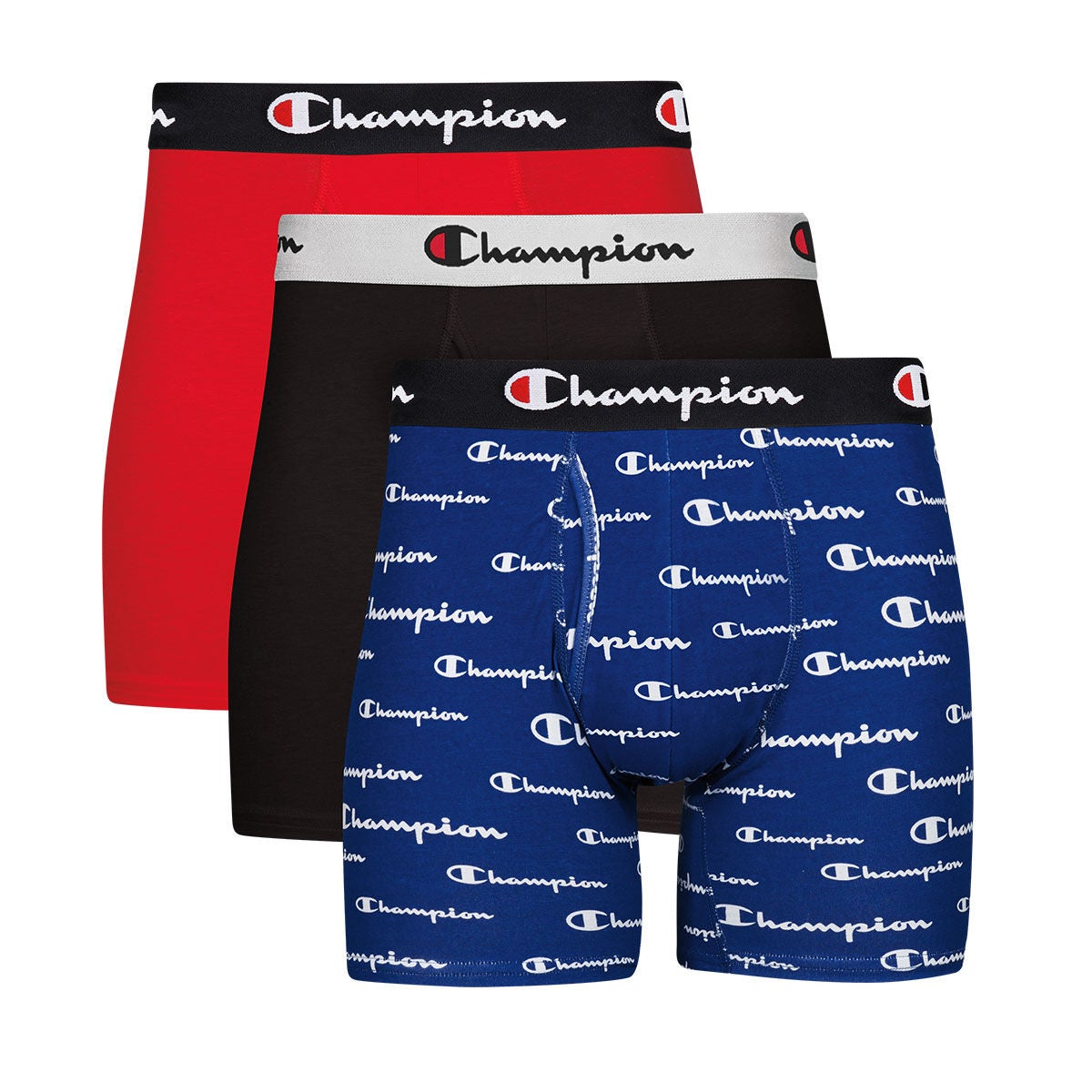 Champion Men's Cotton Stretch Print Boxer Briefs