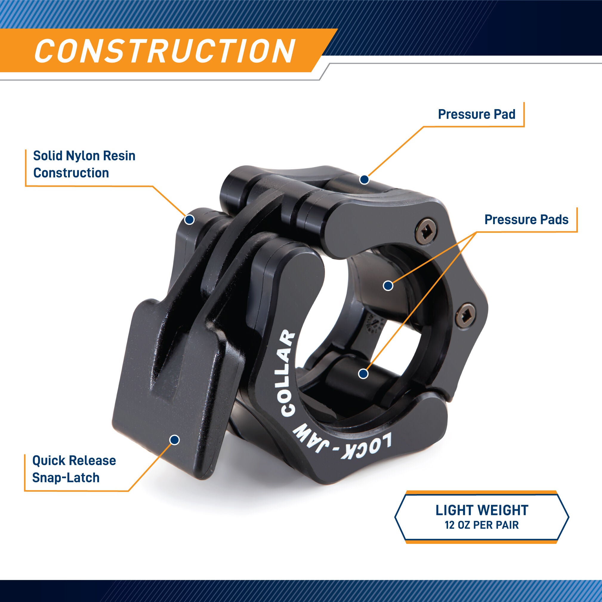 Steel Body Lock-Jaw Olympic Weight Collars
