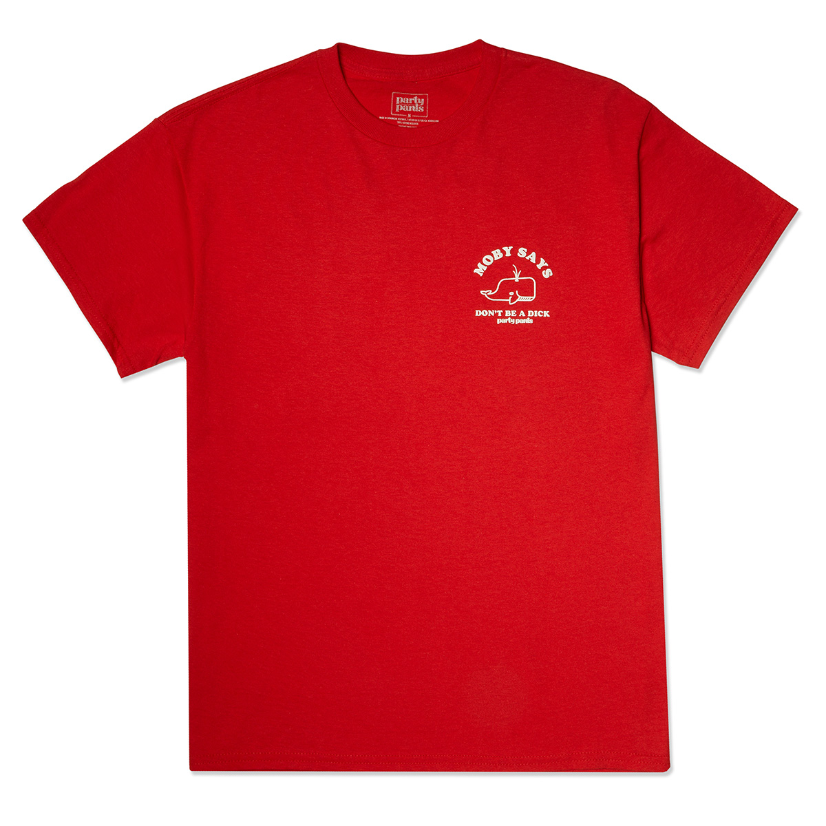 Party Pants Men's Red Moby Says Tee