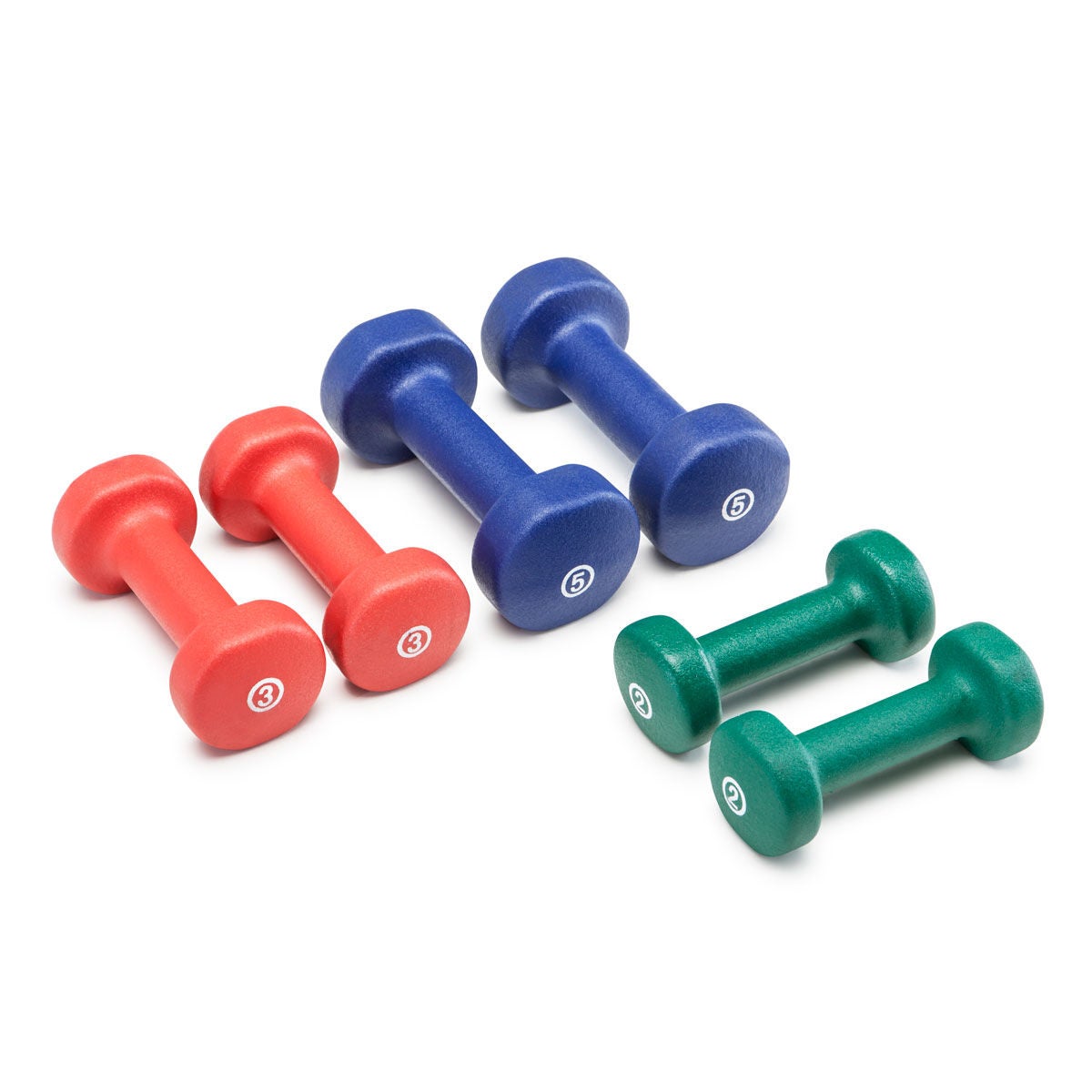 Marcy 3-Pair Neoprene Dumbbell Set with Case