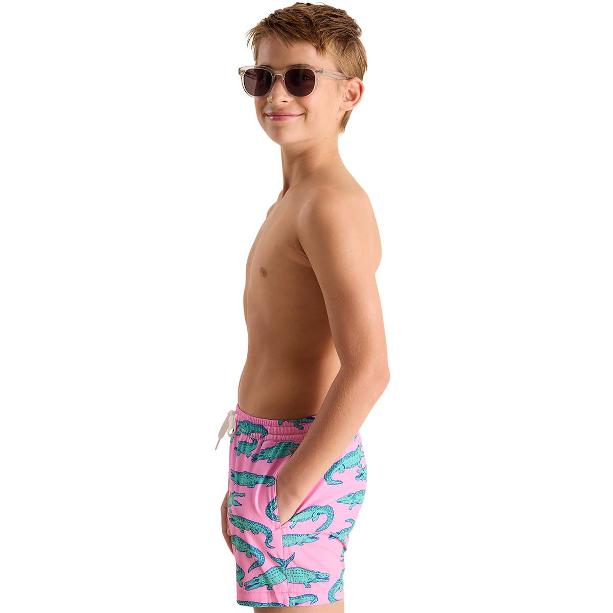 Chubbies Boys' Glades Classic Lined Swim Trunk- Shorter