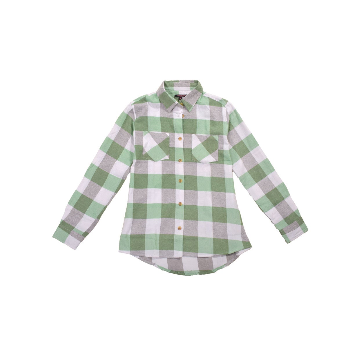 Canyon Creek Women's Mint/Gray Buffalo Plaid Shirt
