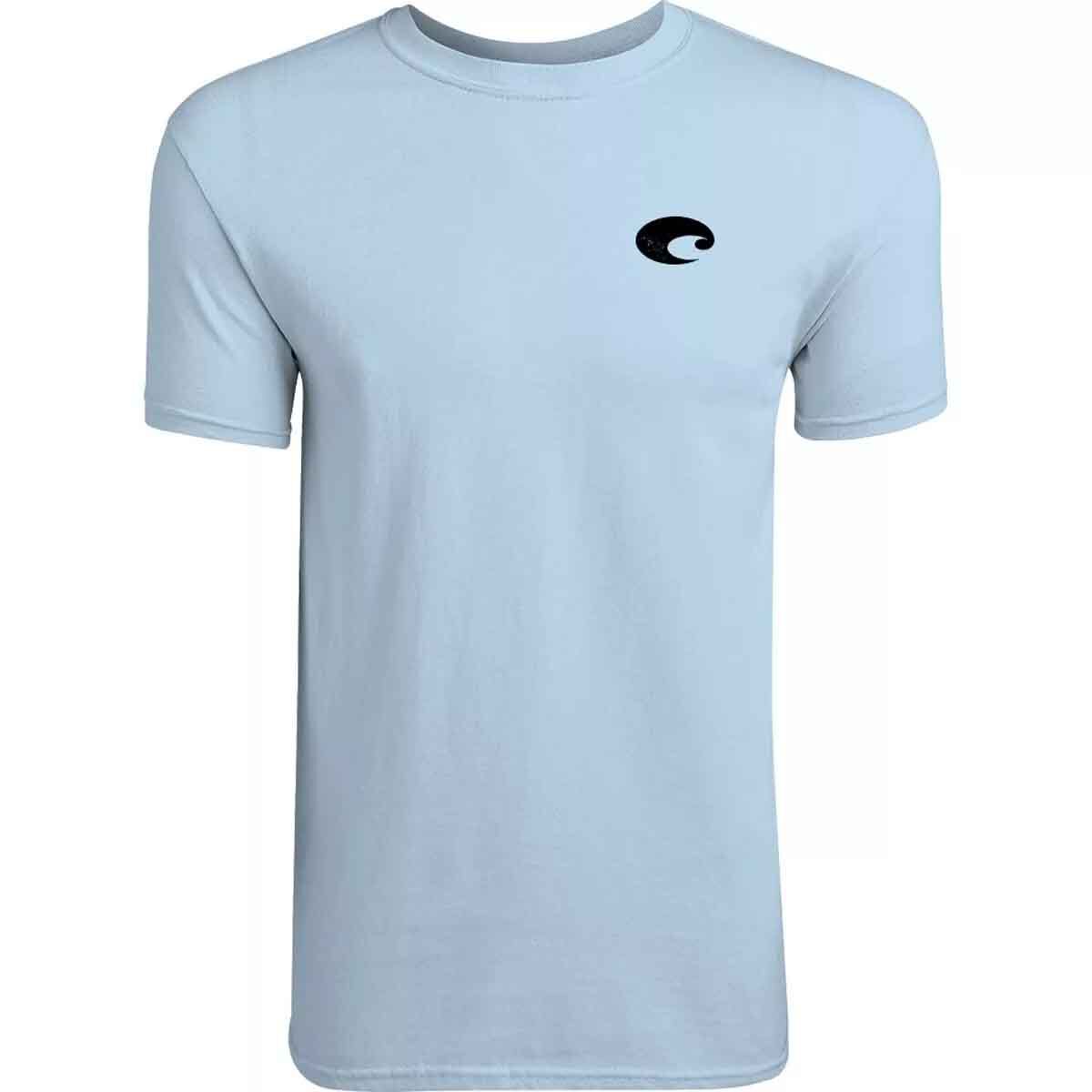 Costa Men's Short Sleeve Palm Tree Seaside Tee