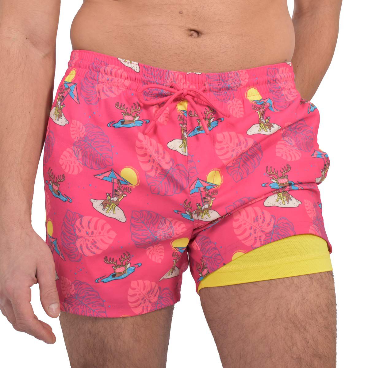 Aeroline Men's 5" 2in1 Buck Swim Trunk