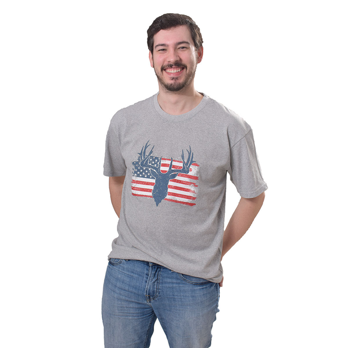Staghorn River Men's Deer Flag Short Sleeve Tee