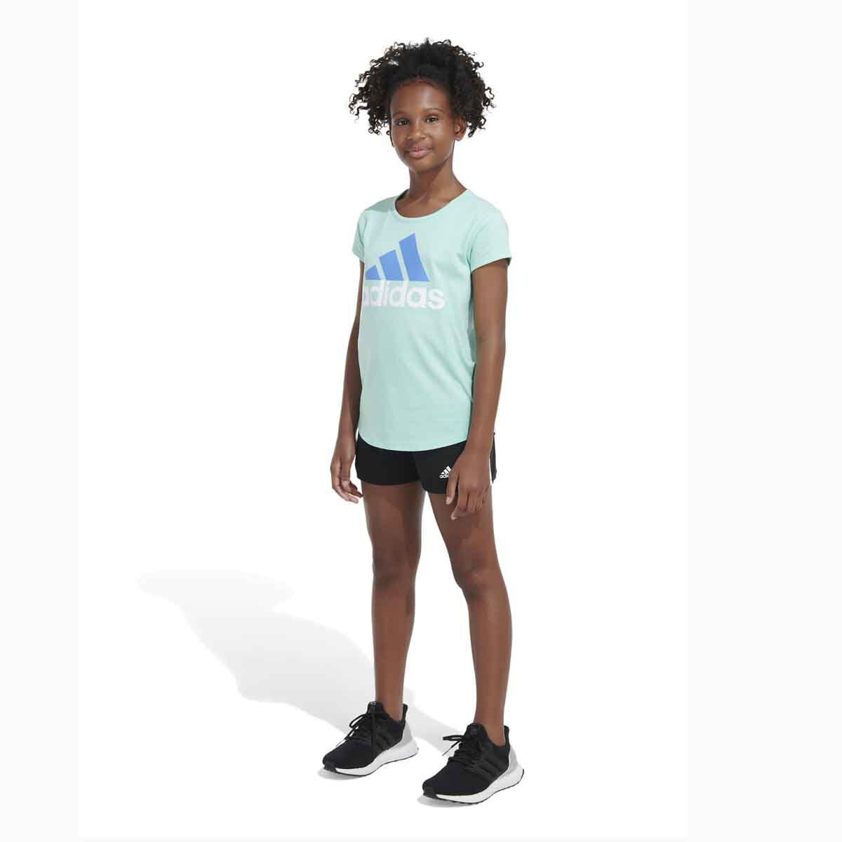 adidas Girls' Shorts Sleeve Essential Tee 23