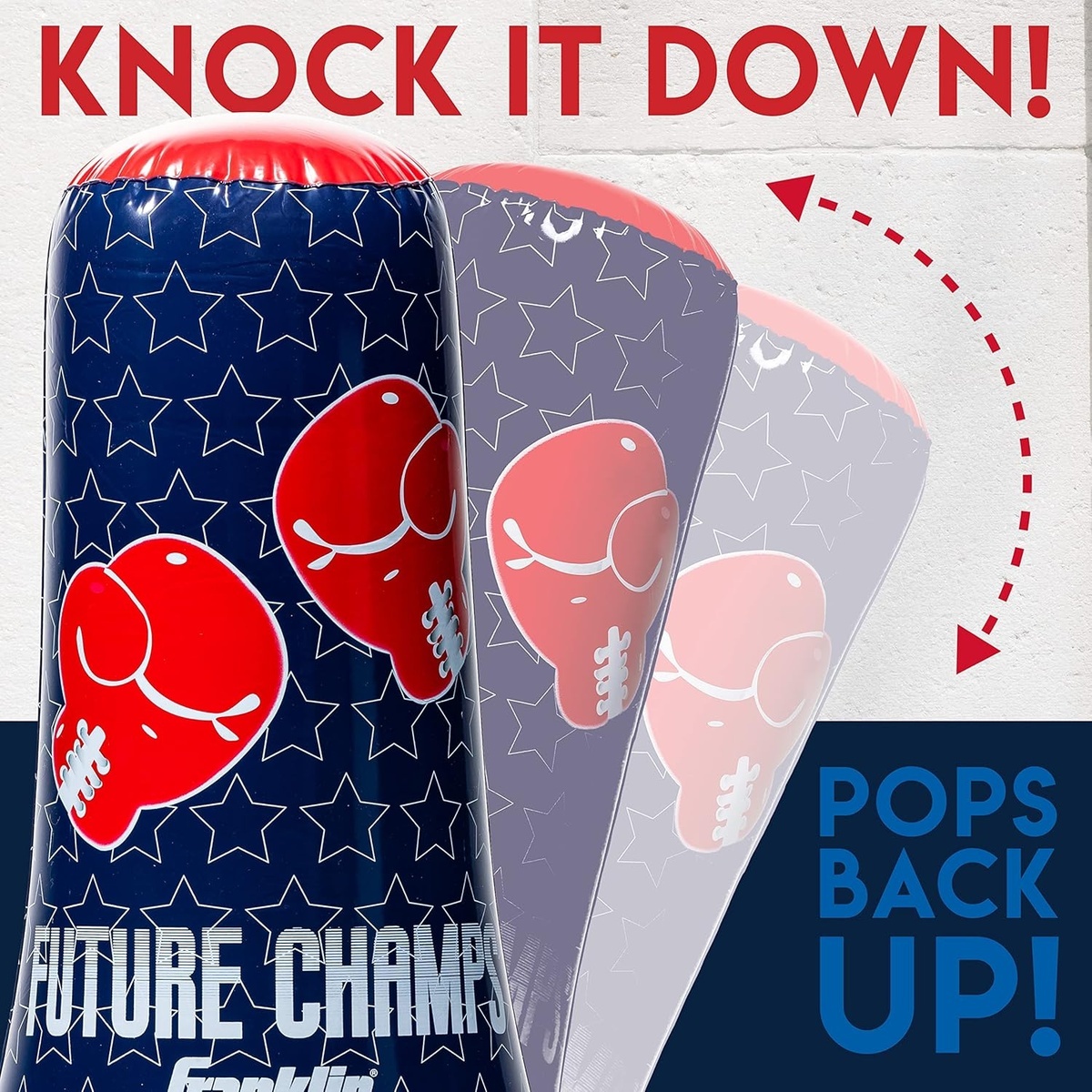 Franklin Kids' Future Champs Inflatable Punching Bag and Glove Set