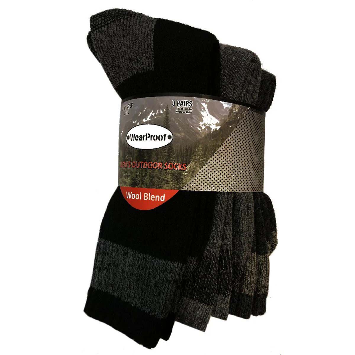 Wearproof Wool Blend Thermal Socks - 3 Pack