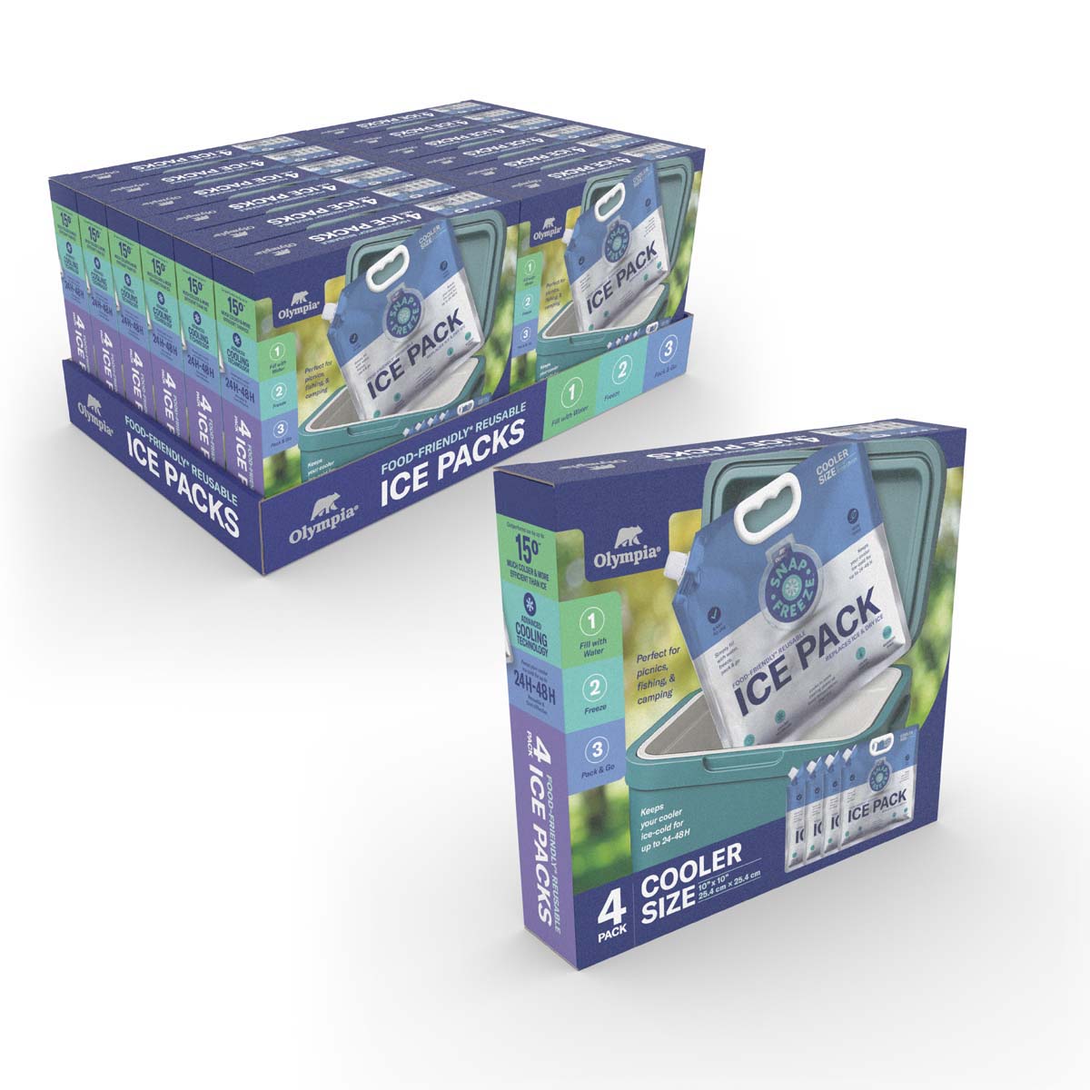 Olympia Medium Lunch Box 4-Pack Ice Packs