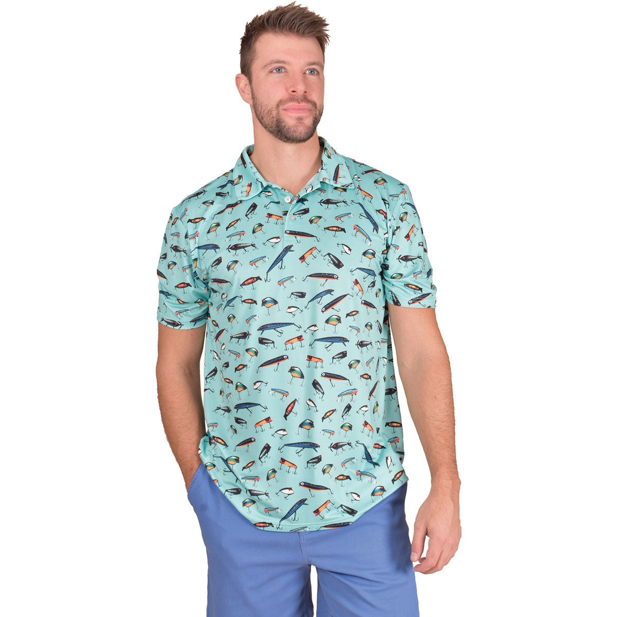 Aeroline Men's Print Polo