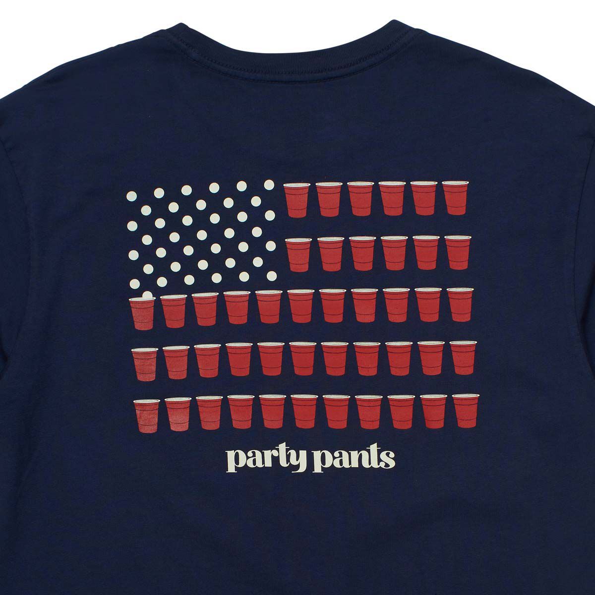 Party Pants Men's Red, White & Booze Short Sleeve Tee