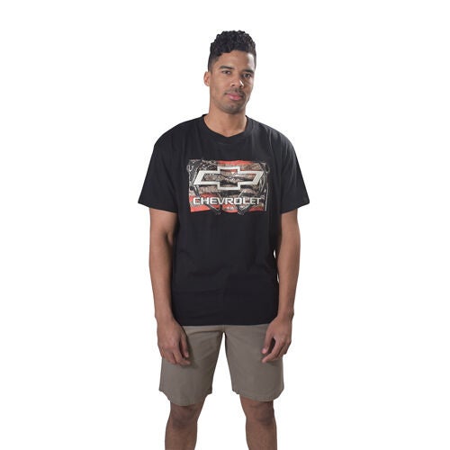 Chevy Men's Short Sleeve Flag Logo Tee
