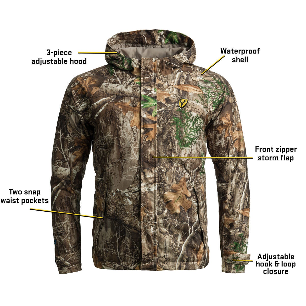 Blocker Outdoors Men's Drencher Jacket with Hood