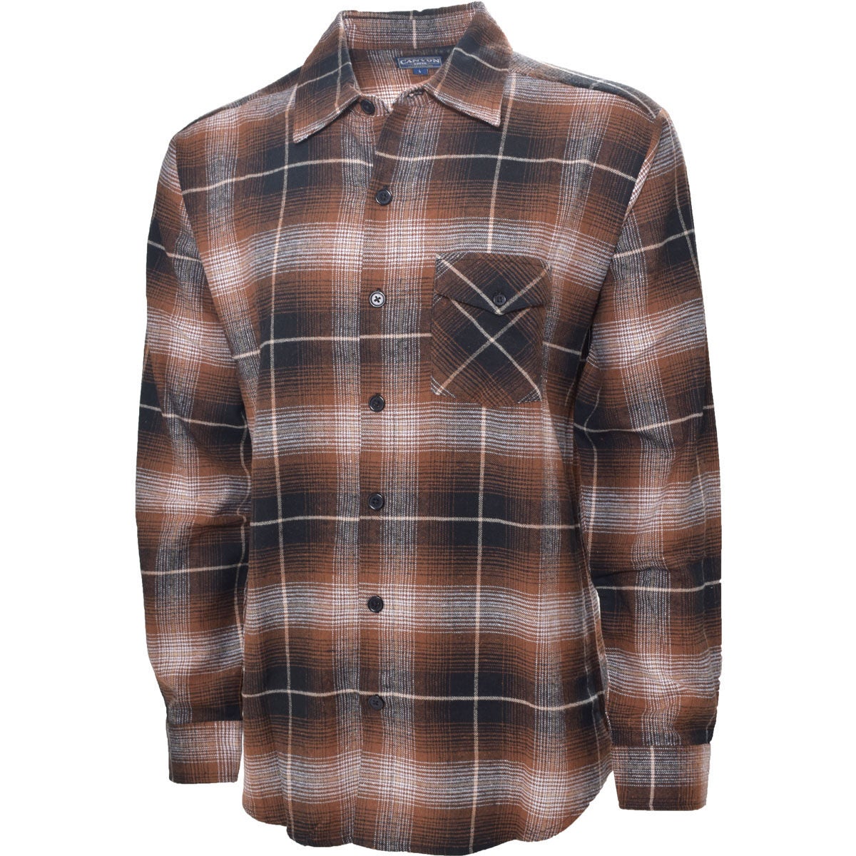 Canyon Creek Men's One Pocket Brown Flannel