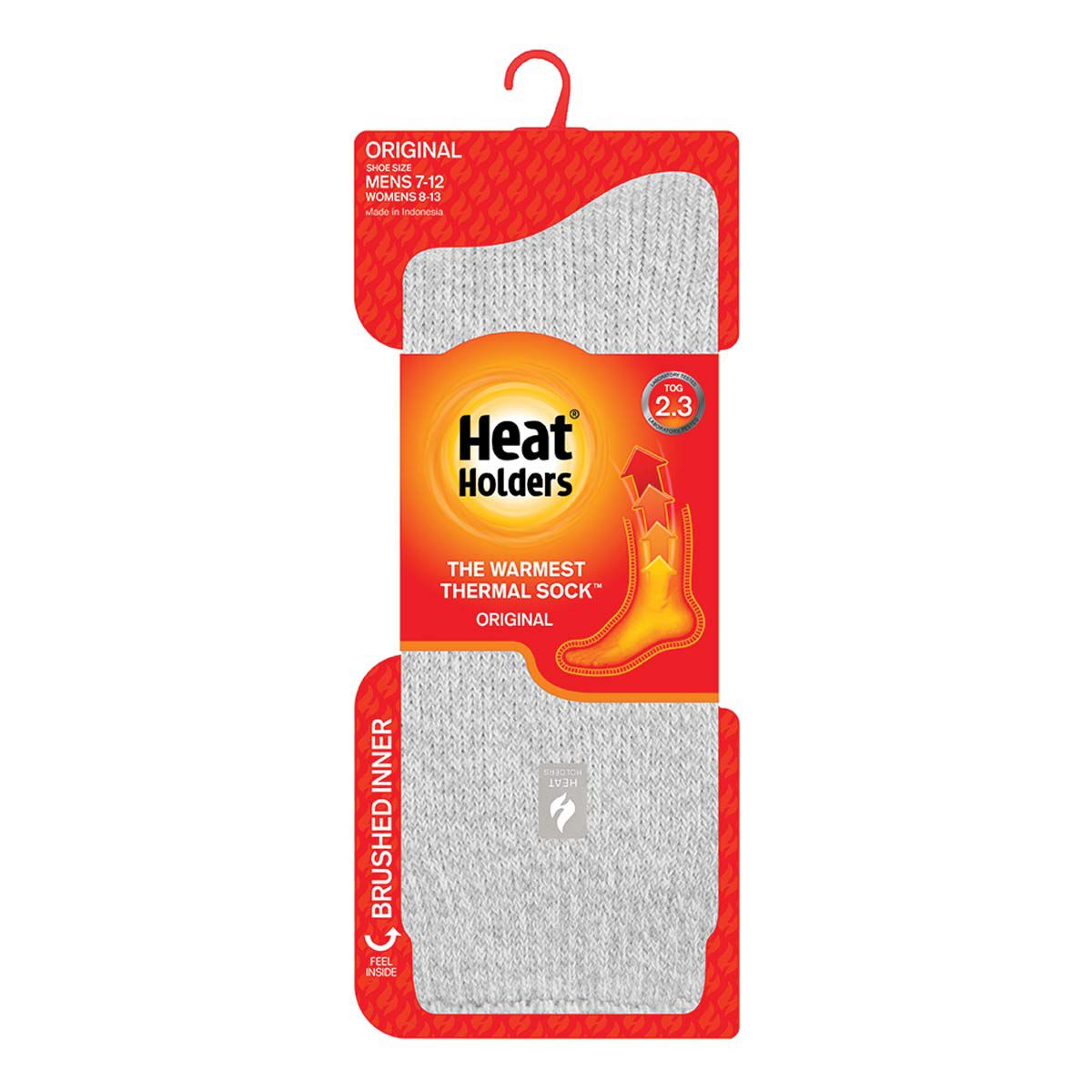 Heat Holders Dunnock Twist Crew Stone Socks