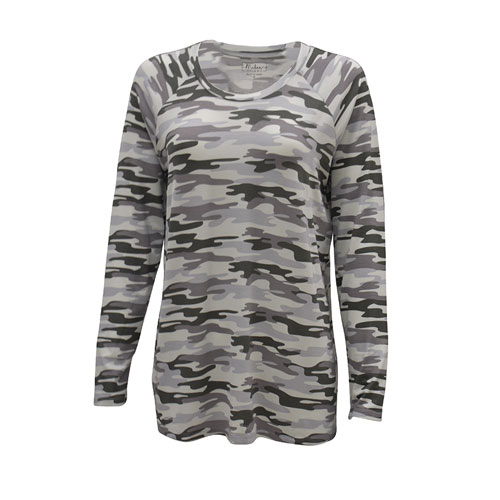 Miken Flow LS Camo Black/Gray Crew
