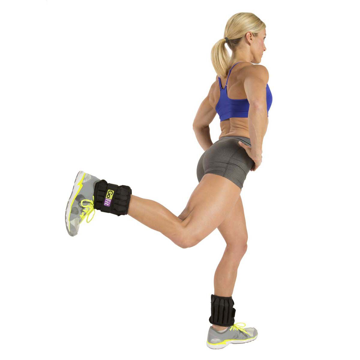 Go Fit 5lb Padded Adjustable Ankle Weights Set