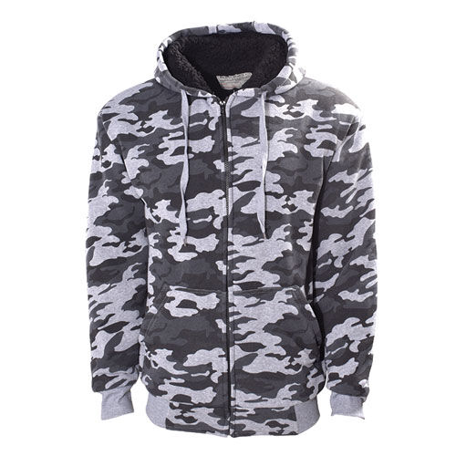 Big Ball Sports Men's All Over Print Camo Berber Hoodie