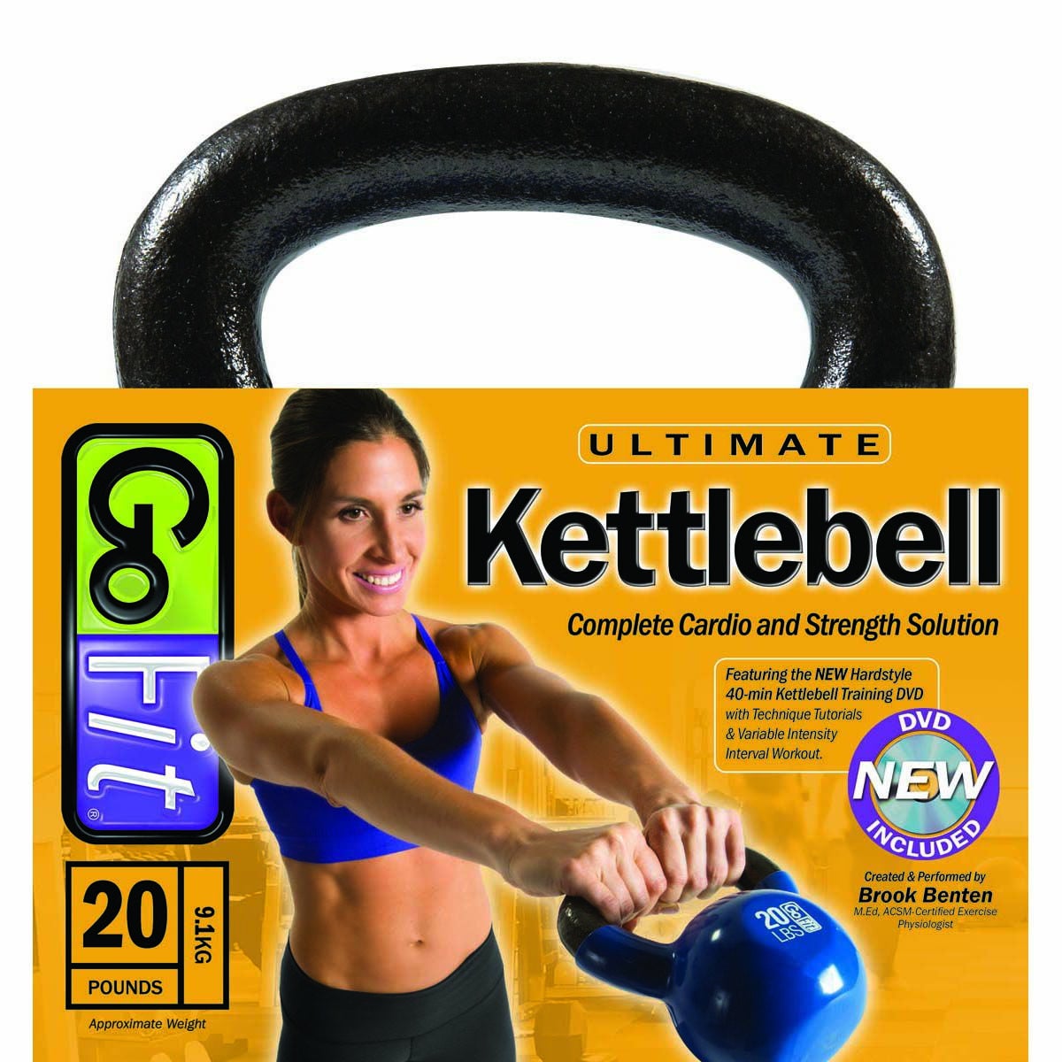 Go Fit 20lb Vinyl Kettlebell