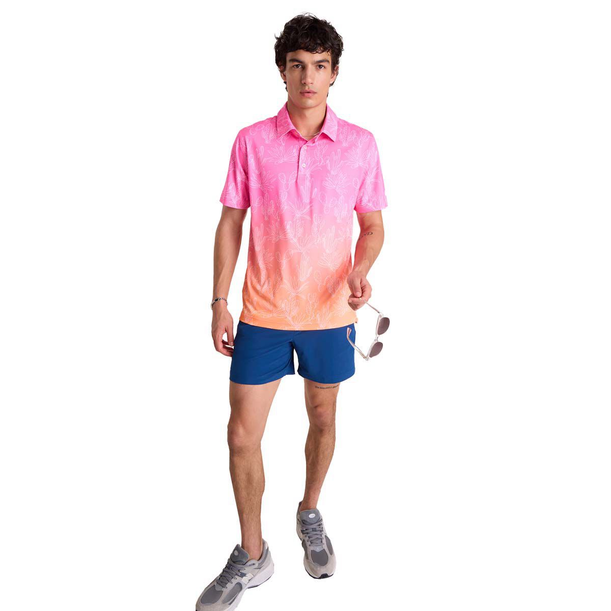 Chubbies Men's Sunset Succulent (Performance Polo )
