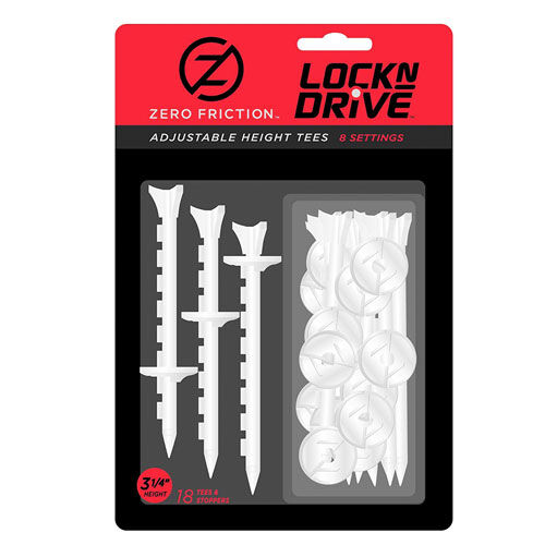 Zero Friction 3.25" Lock N' Drive Adjustable Golf Tees