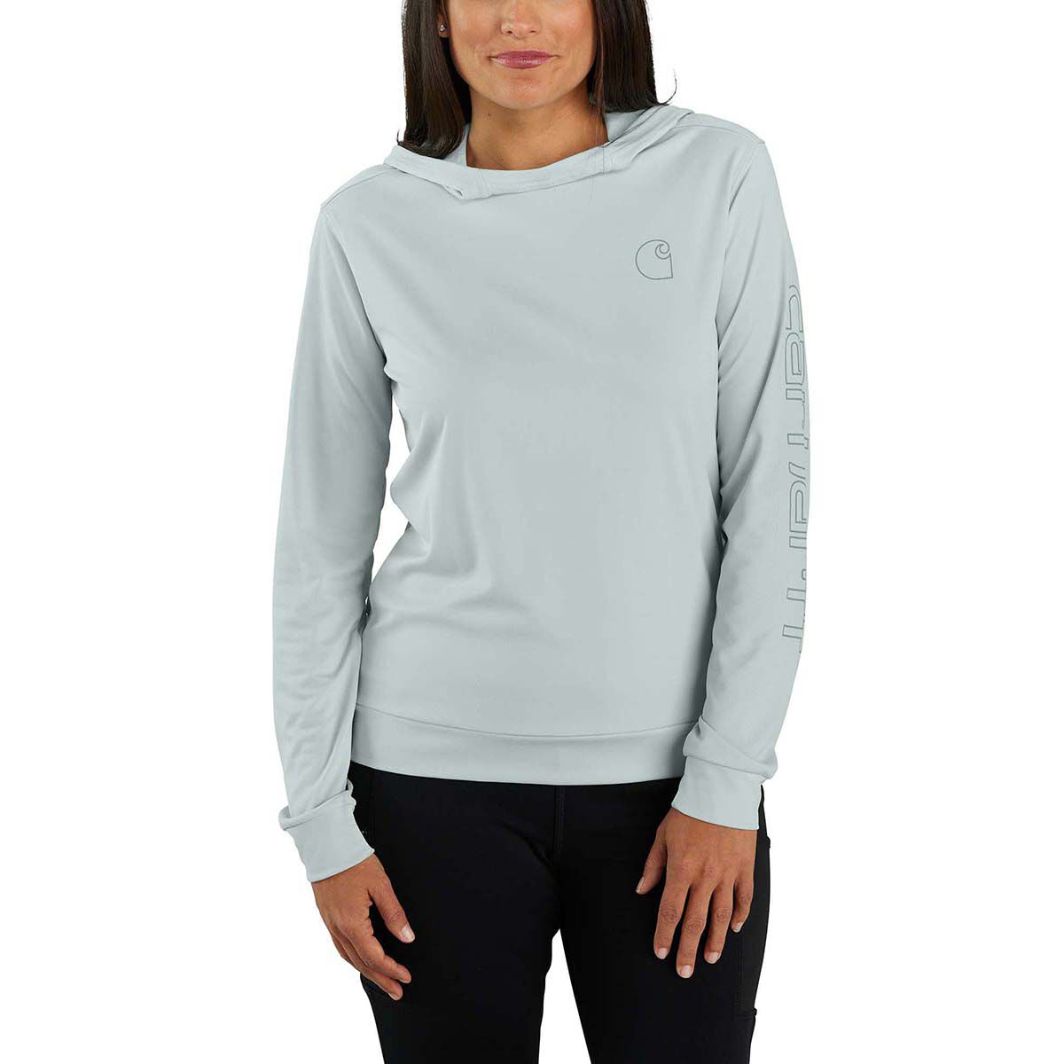 Carhartt Force Sun Defender Lightweight Long-Sleeve Hooded Graphic T-shirt