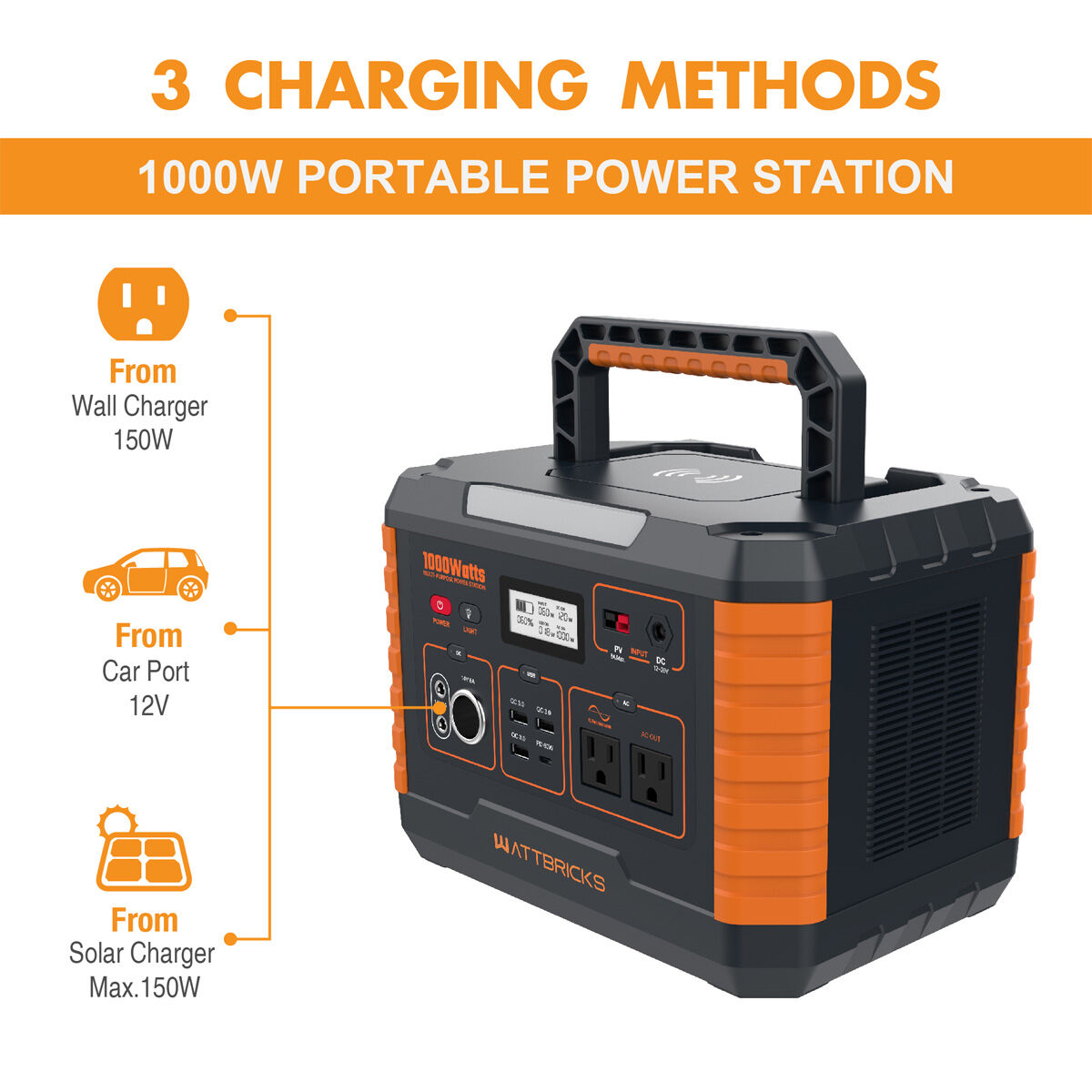 Wattbricks Ener 1000W Portable Power Station