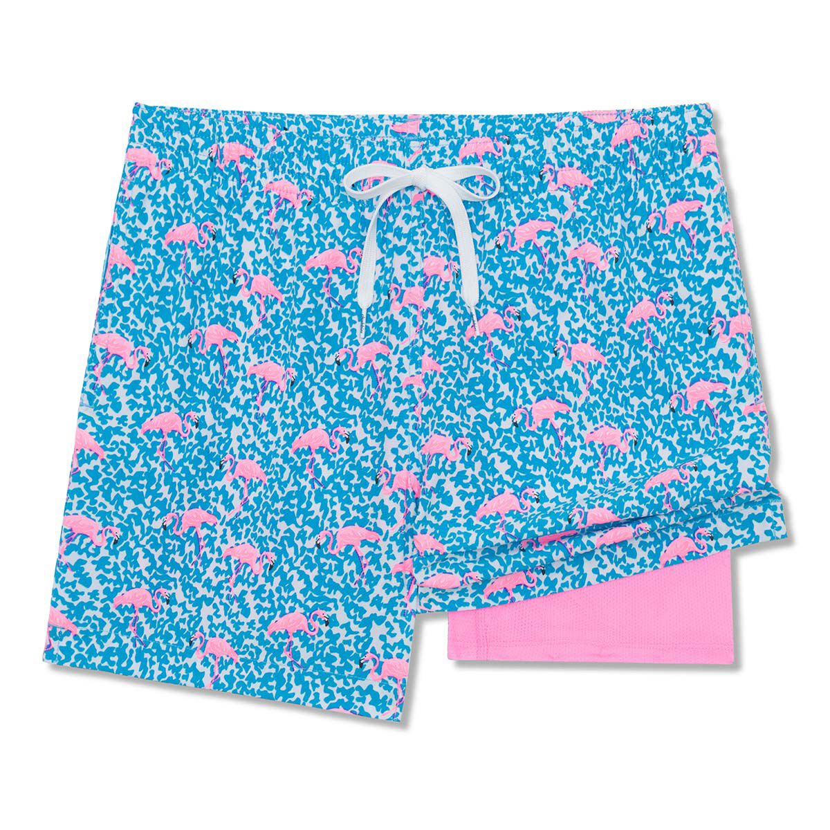 Chubbies Men's Domingos Are For Flamingos 5.5" Classic Lined Swim Trunk
