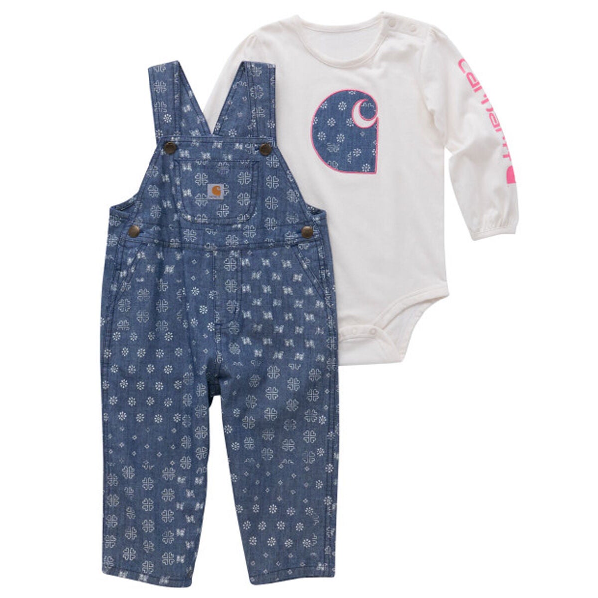 Carhartt Girl's Infant 2 Piece Denim Overall